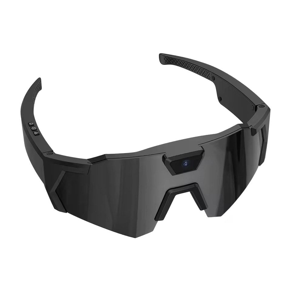 Intelligent camera-mounted cycling sunglasses