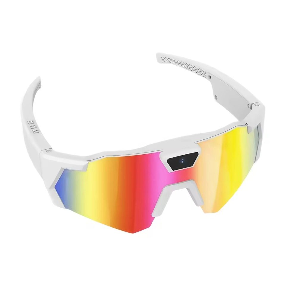 Intelligent camera-mounted cycling sunglasses