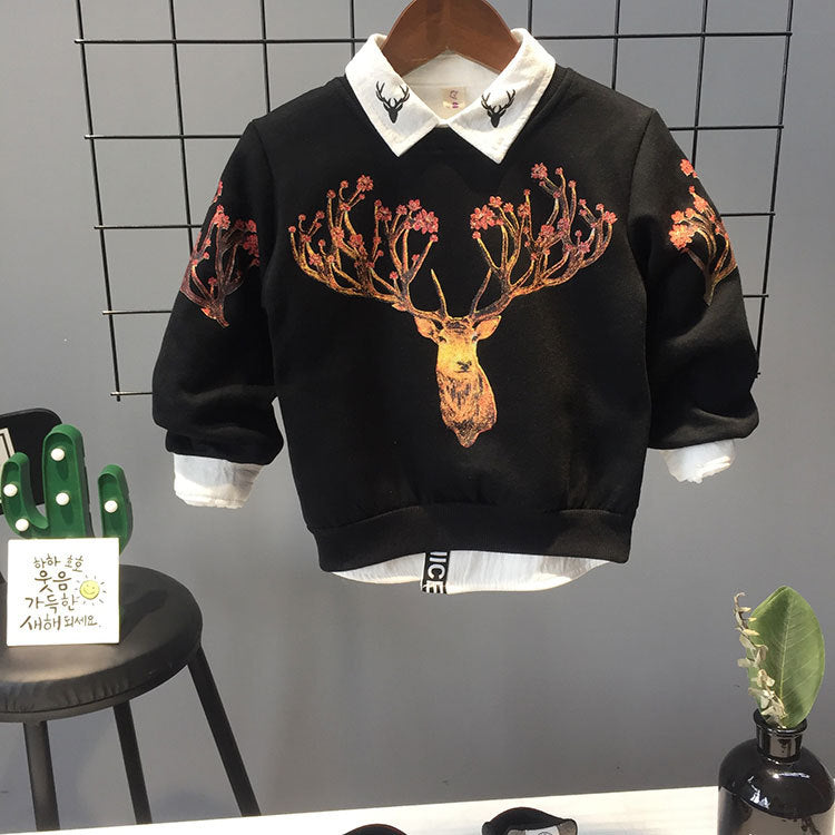 Children's Clothing Boys Leather Jacket 2018 New Autumn And Winter Thickening Children's 2-3-4-5-6 Years Old PU Leather Jacket Tide