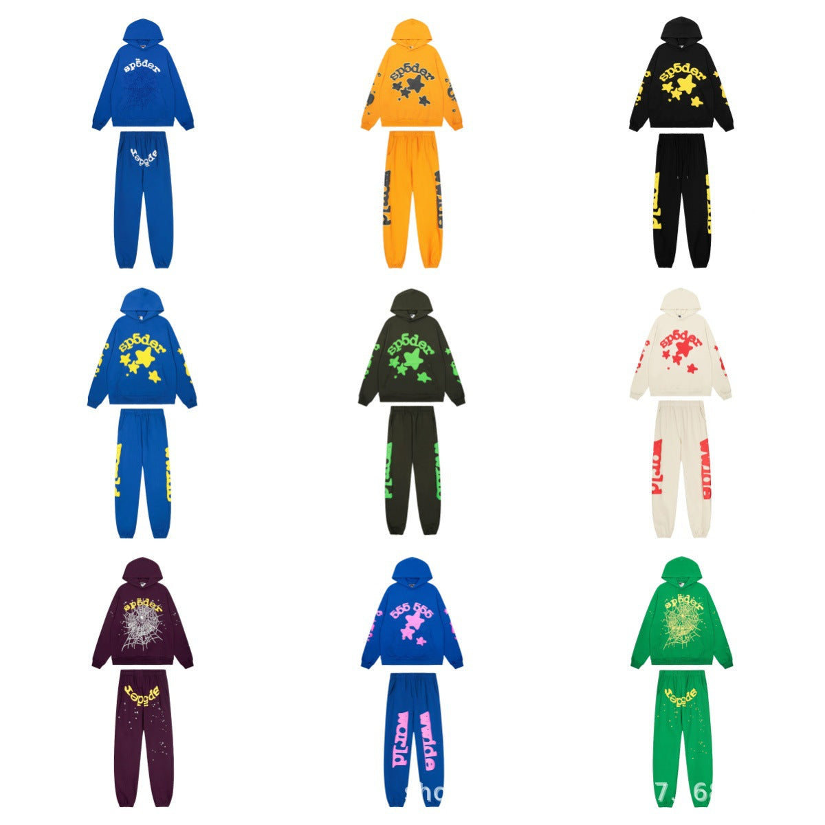 2025 Autumn/Winter Hip-Hop Singer Young Thug's Same Style Foam Letter Couple Hoodie Sweatshirt Can Be Matched With Suit