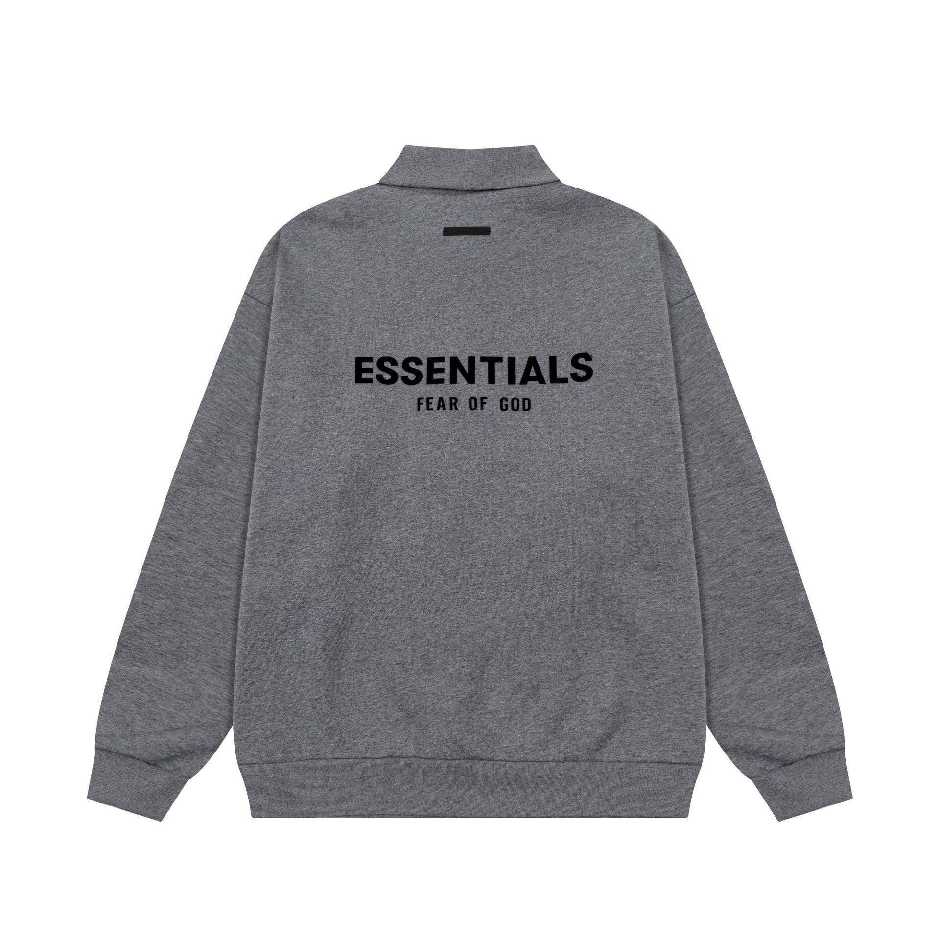 2025 Autumn And Winter New FOG Laminated Letter Plus Velvet Pullover Long-sleeved POLO Shirt For Men And Women, One Piece Wholesale