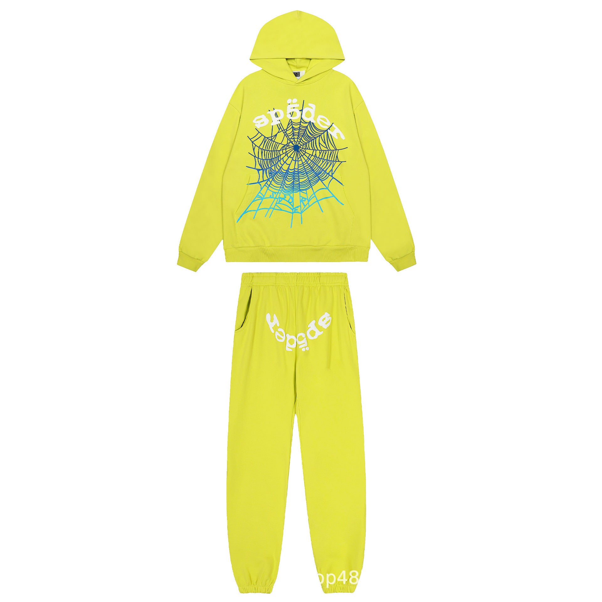 2025 Autumn/Winter Hip-Hop Singer Young Thug's Same Style Foam Letter Couple Hoodie Sweatshirt Can Be Matched With Suit