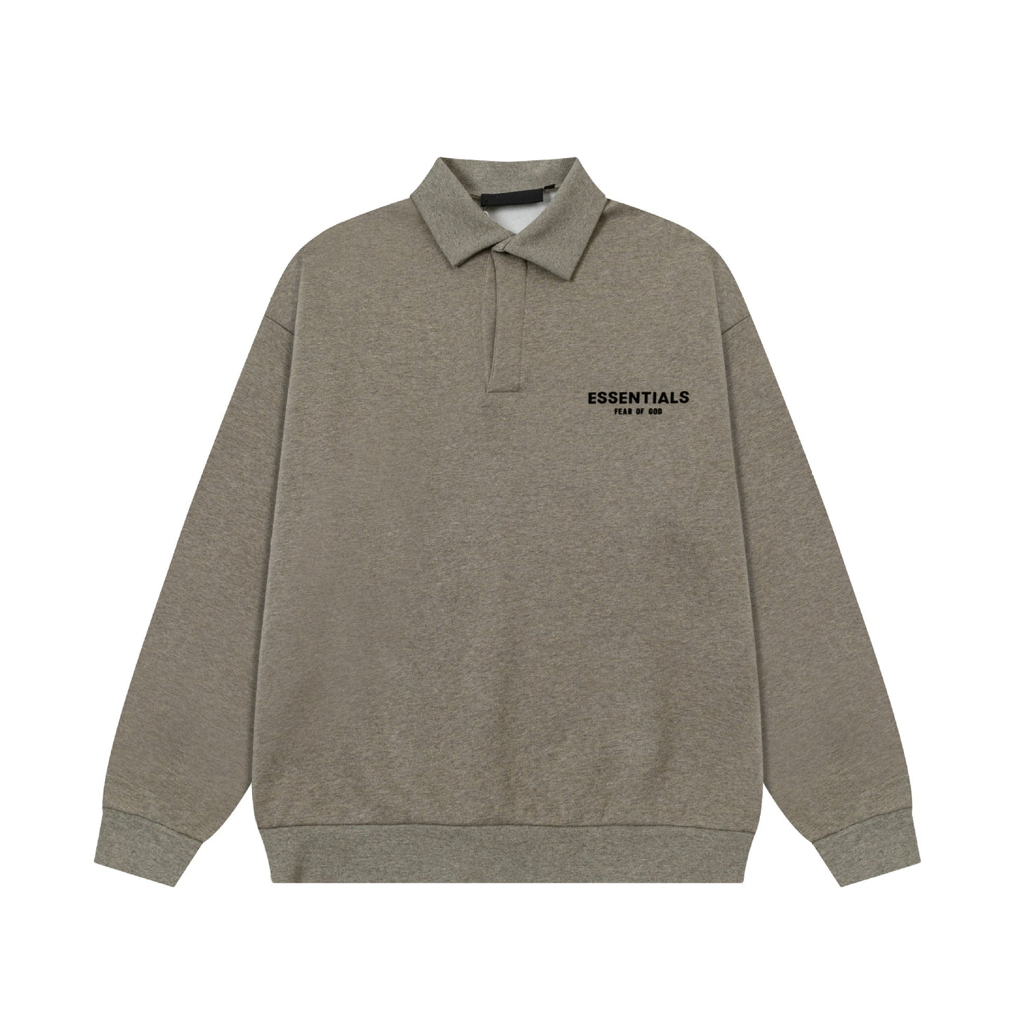 2025 Autumn And Winter New FOG Laminated Letter Plus Velvet Pullover Long-sleeved POLO Shirt For Men And Women, One Piece Wholesale