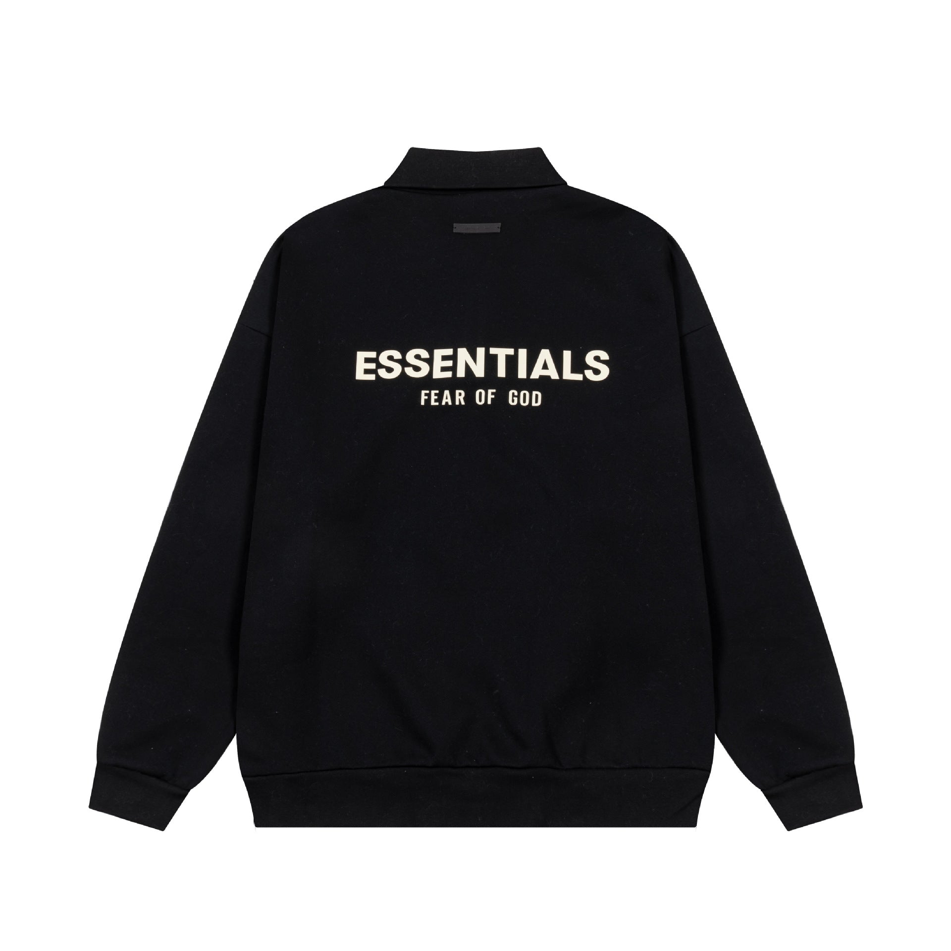 2025 Autumn And Winter New FOG Laminated Letter Plus Velvet Pullover Long-sleeved POLO Shirt For Men And Women, One Piece Wholesale