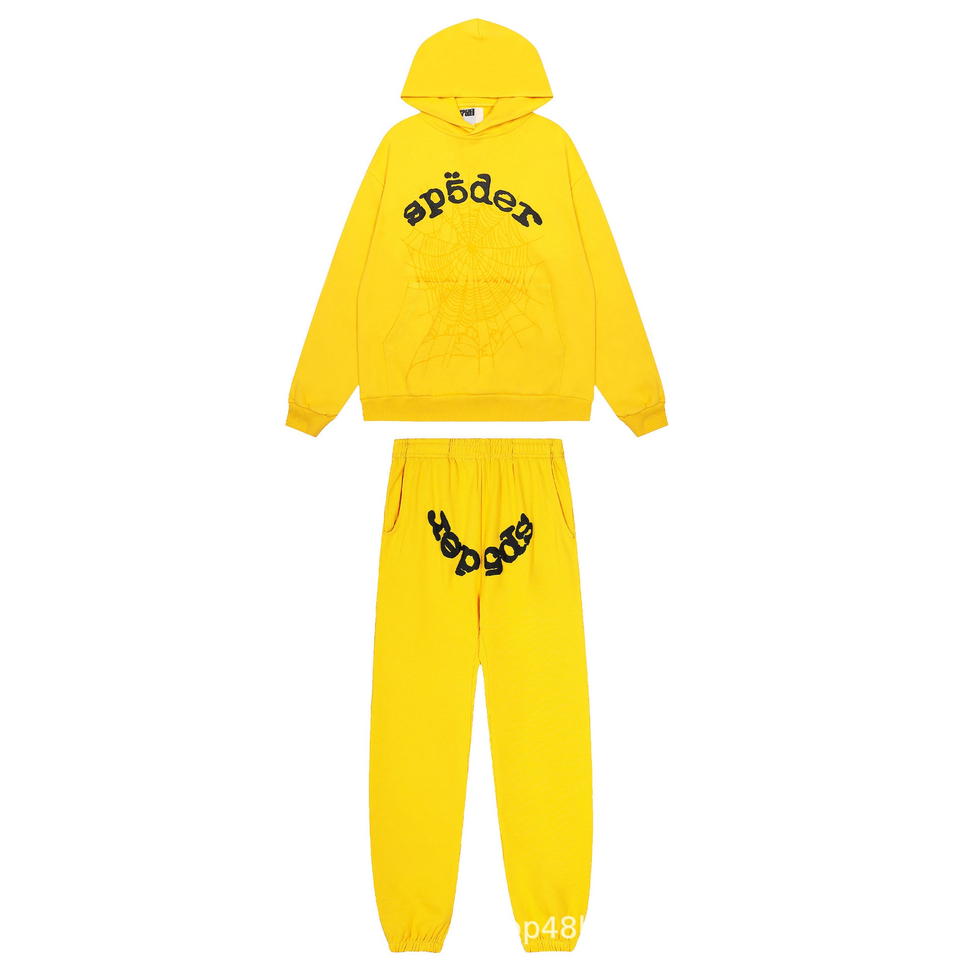 2025 Autumn/Winter Hip-Hop Singer Young Thug's Same Style Foam Letter Couple Hoodie Sweatshirt Can Be Matched With Suit