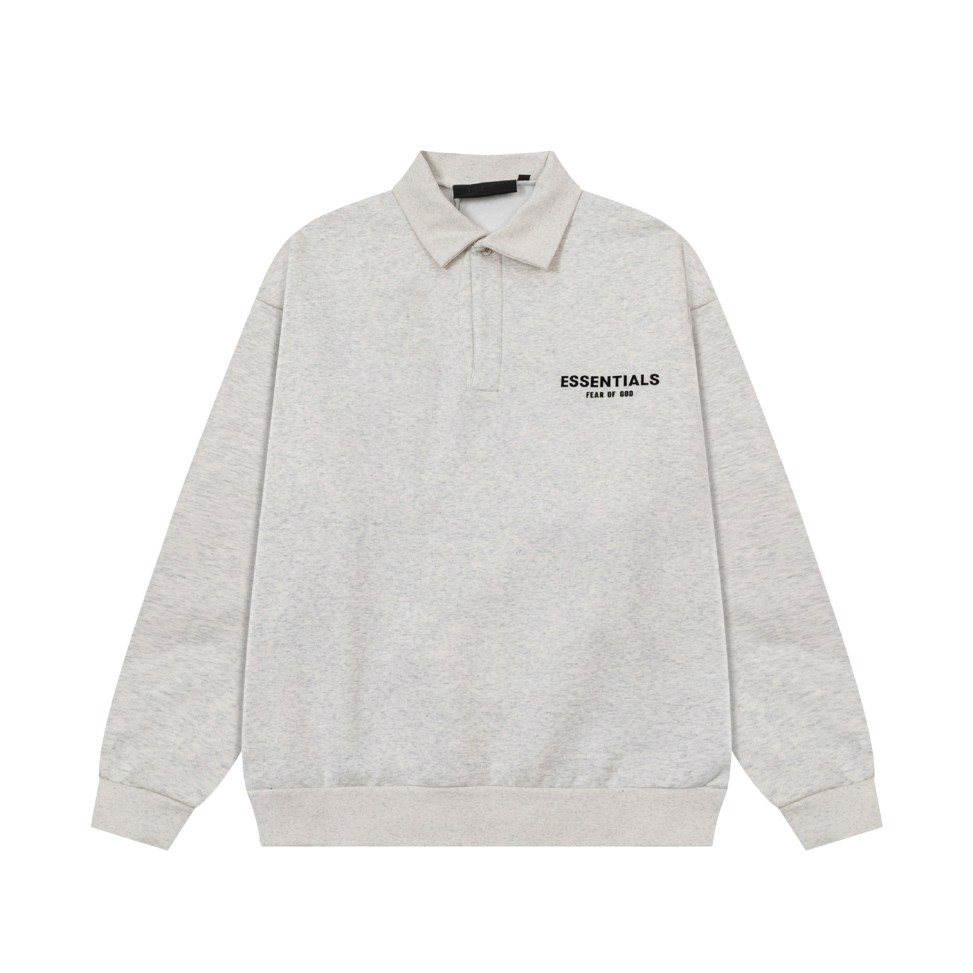 2025 Autumn And Winter New FOG Laminated Letter Plus Velvet Pullover Long-sleeved POLO Shirt For Men And Women, One Piece Wholesale