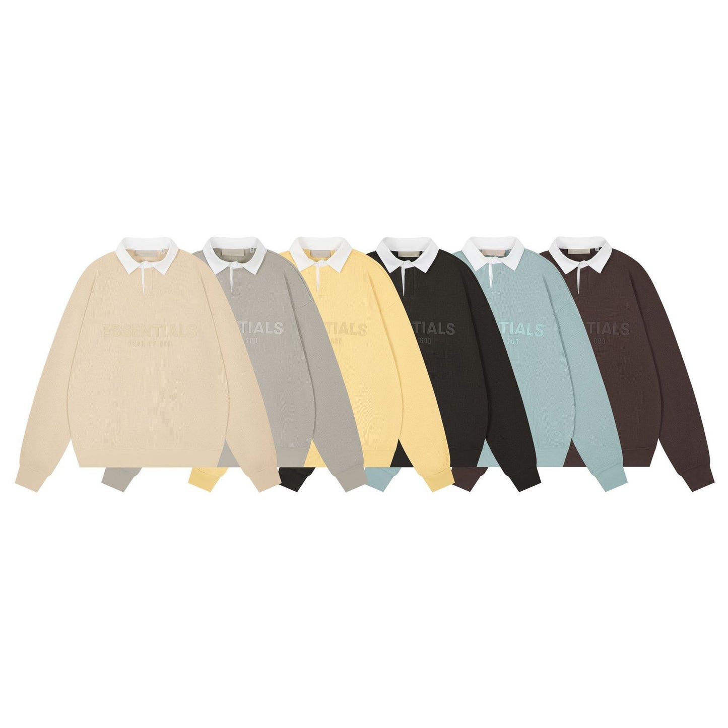 2023 Early Autumn New FOG Season 9 Thick Plate Letters Waffle POLO Collar Clothing