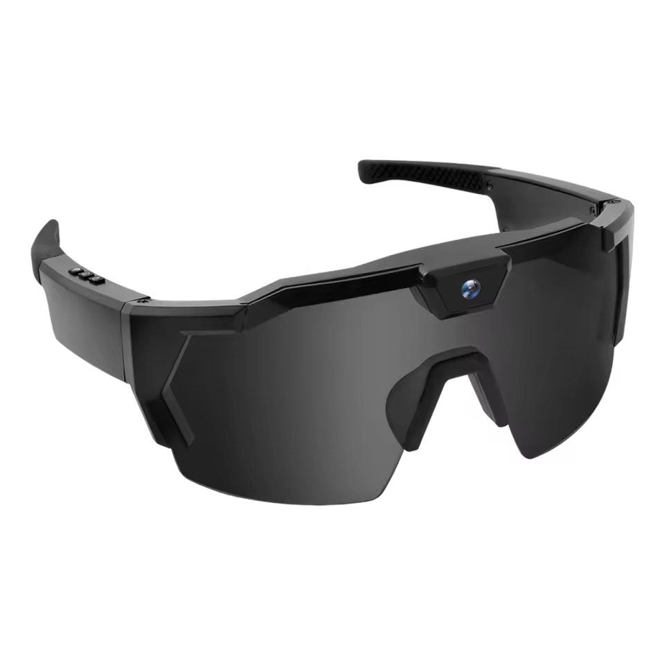 Intelligent camera-mounted cycling sunglasses