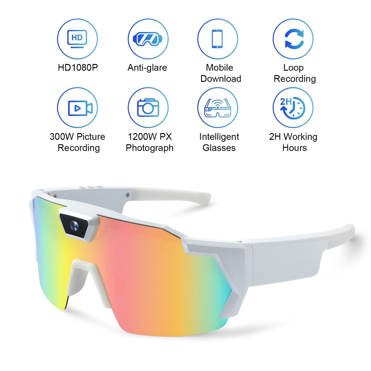 Intelligent camera-mounted cycling sunglasses